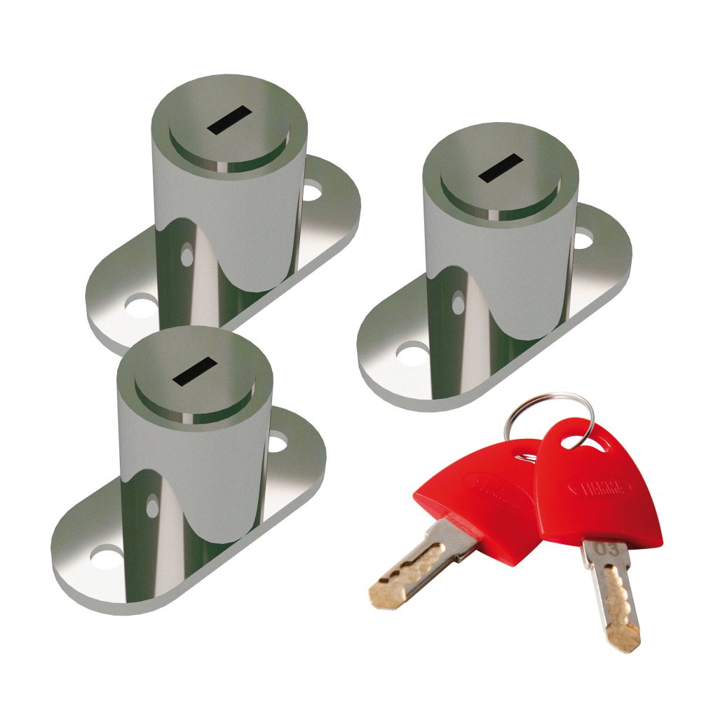 Fiamma® Ersatzschloss One Key System, 3 Stück ~ 136/099