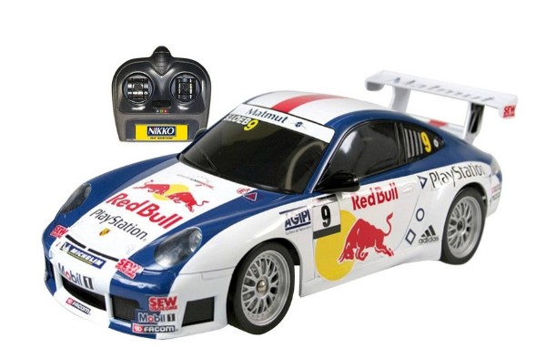 Happy People 35096 NIKKO Porsche 911 Red Bull Fahrzeug 27 MHz Frequenz