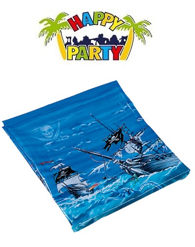 blue, plastic, tablecloth, toys, pirates, 
