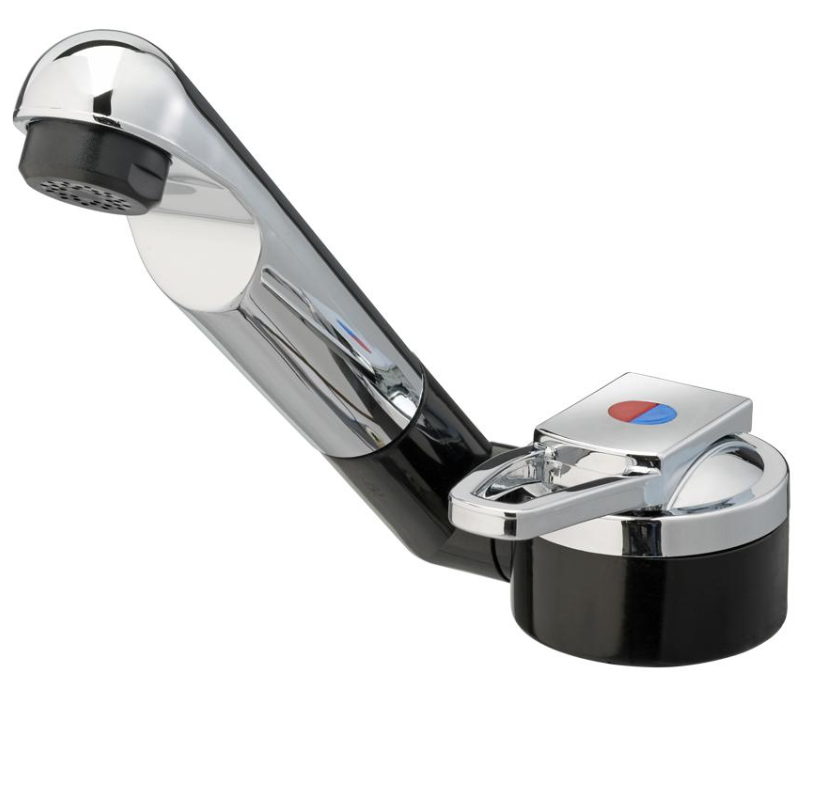 Reich Einhebelmischer Keramik De Luxe chrom/schwarz, SB-verpackt  ~ 300/221