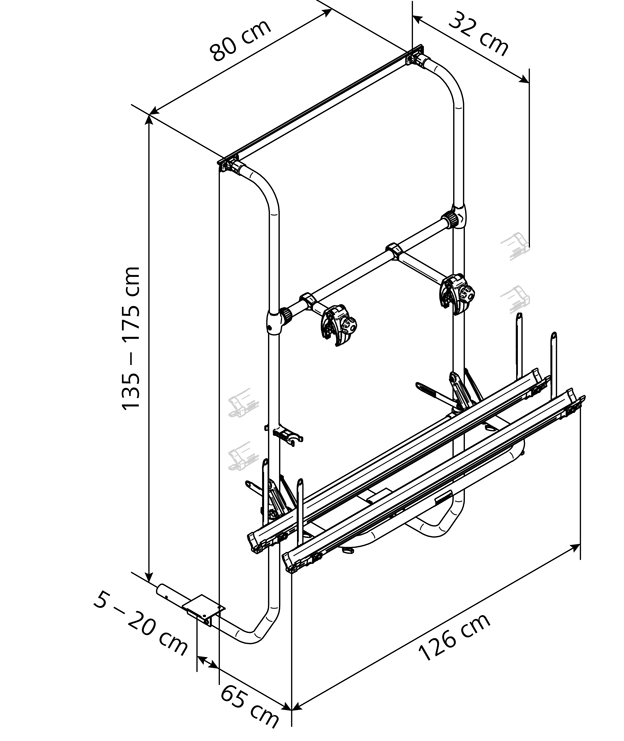 Thule® Fahrradträger Thule Sport G2 Universal  ~ 89 430 Abmessungen