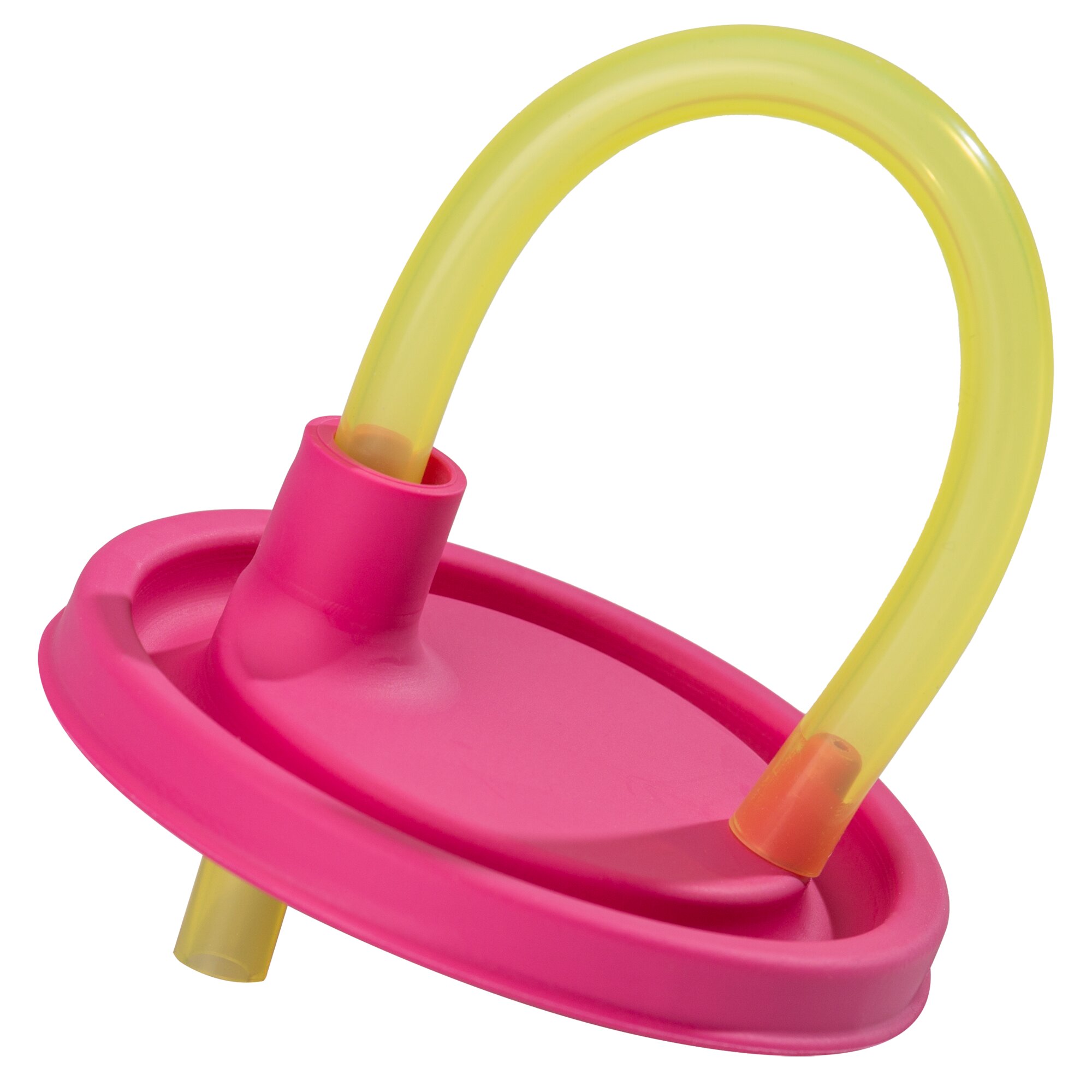 joosiecap Deckel mit Trinkhalm, pink gelb ~ 551/273