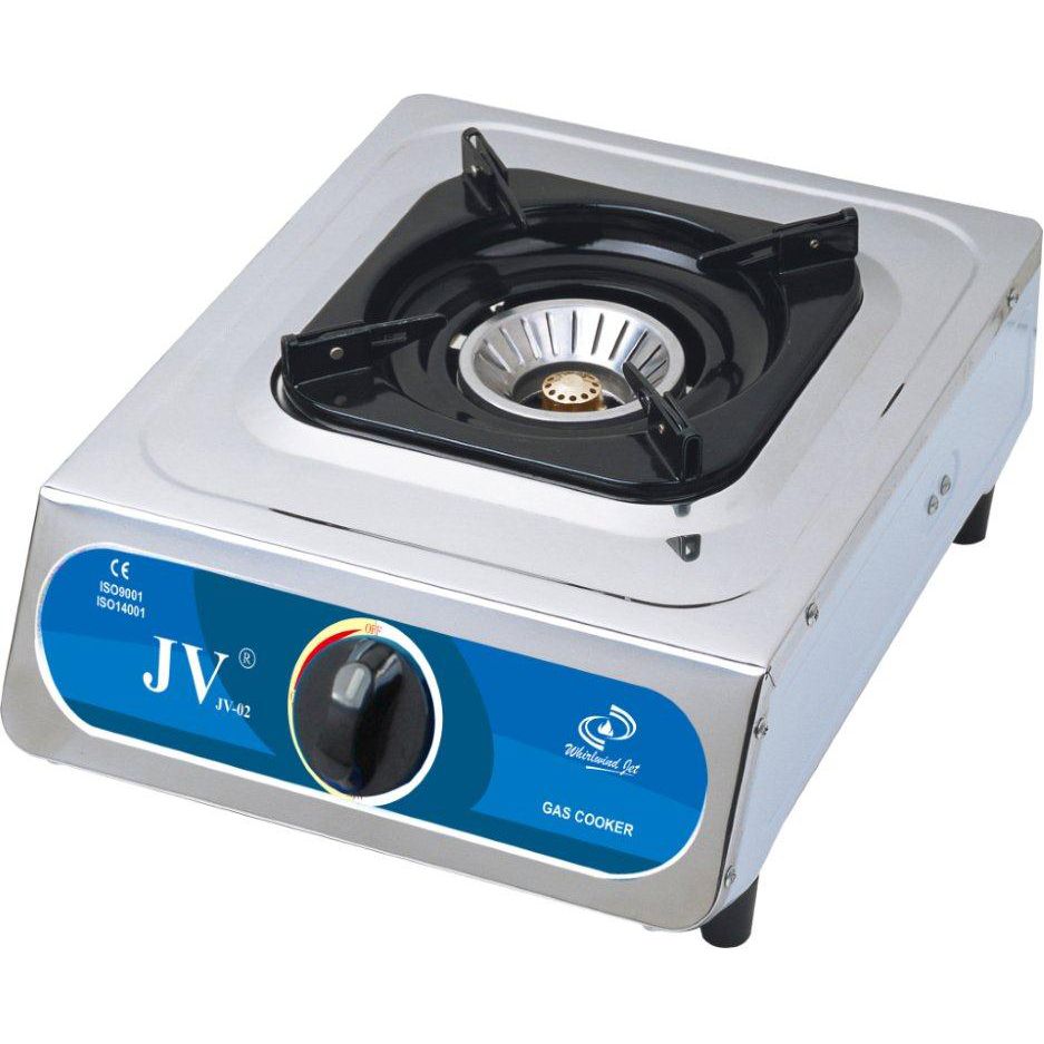JV® Edelstahlkocher Turbo 1-flammig mit Zündsicherung  ~ 310/630