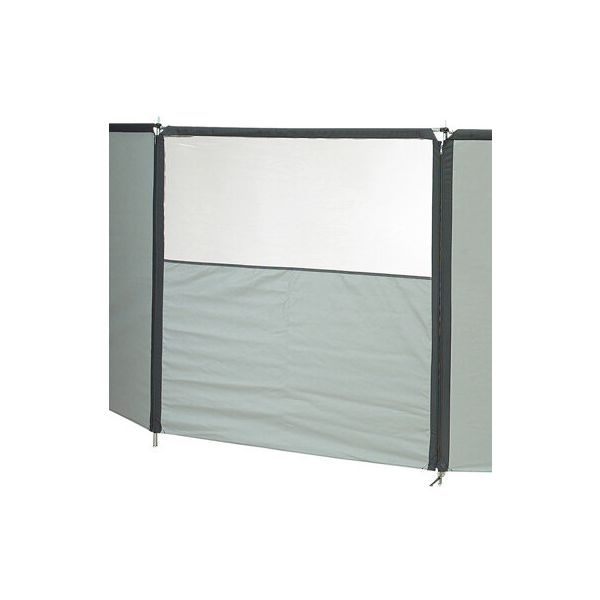 Isabella Flex Grey Windschutz Erweiterung mit Fenster 154 x 140 cm ~ 072/231