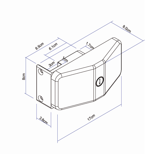 Thule Door Frame Lock 3 Stück Türverriegelung 214/183 Abmessungen