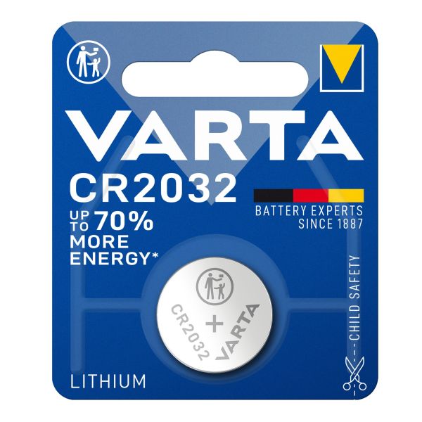 VARTA Hightech-Lithium-Knopfzelle, Lithium Coin CR2032 ~ 322/769