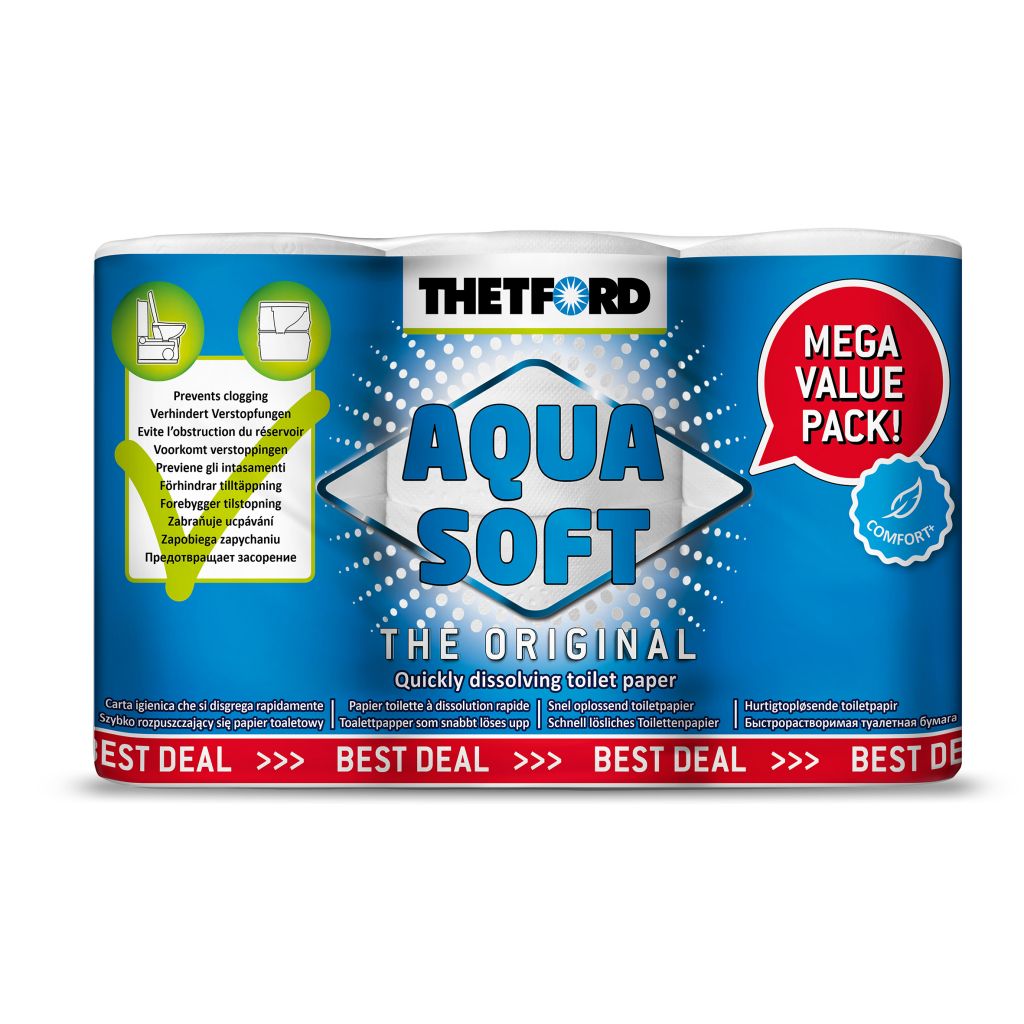 Thetford Toilettenpapier Aqua Soft, 6er Pack ~ 650/060