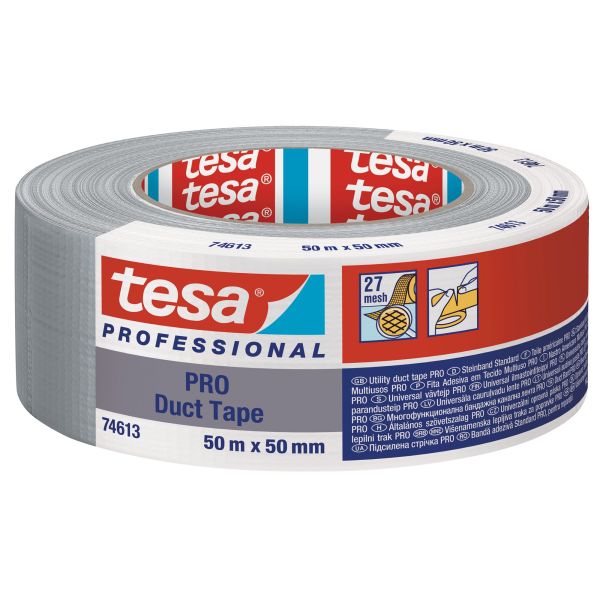 tesa® Gewebeband PRO Duct Tape 50 m, silber ~ 451/102