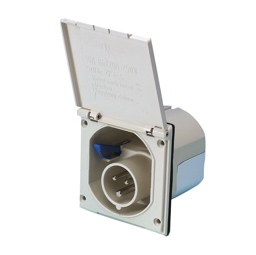 FAWO GmbH Caravan-Einspeisungstecker CEE reinweiß  ~ 321/064