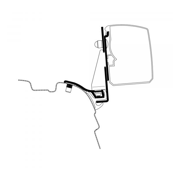 Thule® Adapter VW T5 / T6 Minivan mit Reimo Multi Rail, langer Radstand ~ 89 989