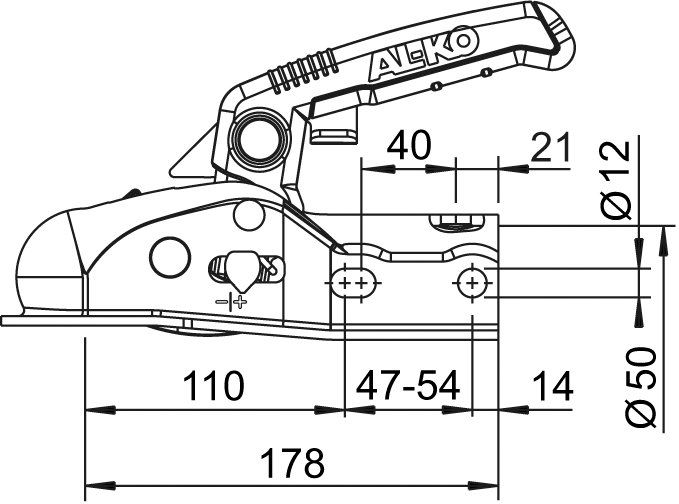 Kugelkupplung AL-KO AK 270 Skizze