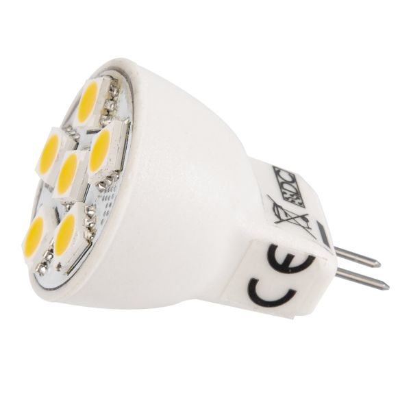 David Communication LED-Leuchtmittel CRI 80, 6er SMD Spot MR8, Sockel GU4, EEK: F ~ 322/076