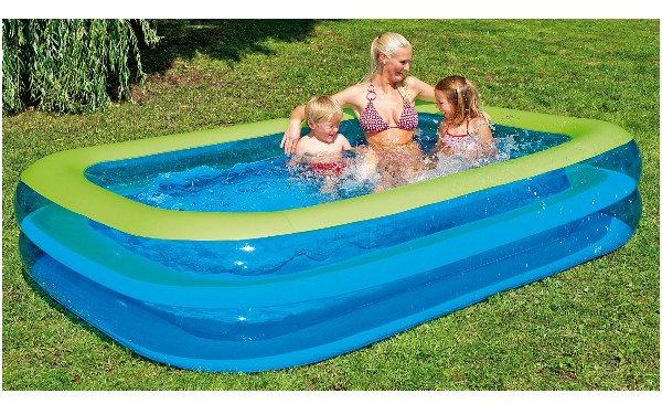 Aufblasbarer Pool, Kinderpool, Barriere/Seitenrand, Blau, Grün, 