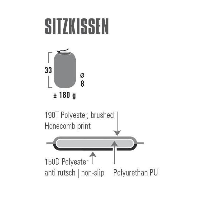 High Peak® Sitzkissen selbstaufblasend, schwarz ~ 612/109