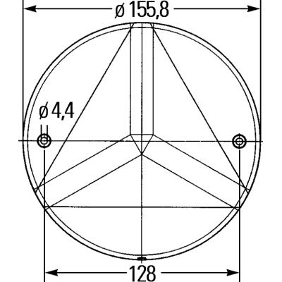 HELLA Dreieckrückstrahler Hella geschraubt ~ 140/193