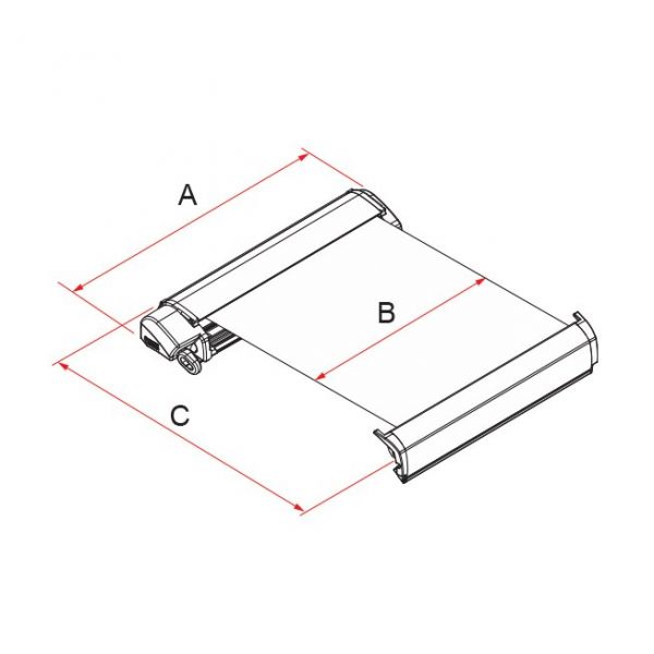 Fiamma® Markise Fiammastore F80 L 500 polarweiß, Royal Grey ~ 071/604