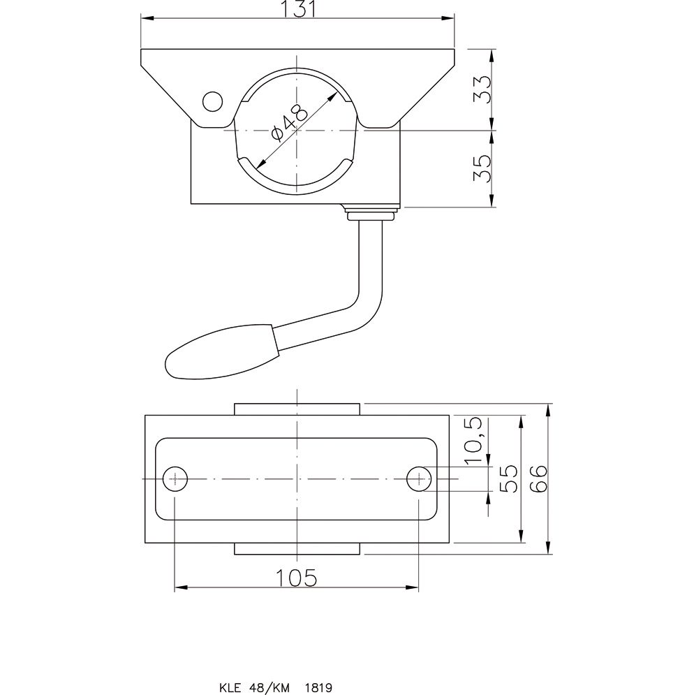 Winterhoff Klemmhalter für Rohr ø 48 mm ~ 116/001