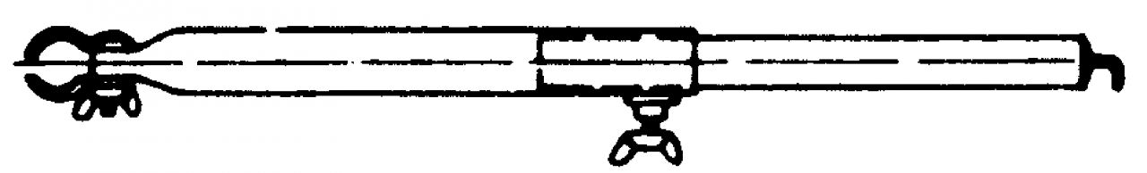 Piper GmbH & Co. KG Dachhakenstange 25 mm Stahl 215-300 cm  Zeichnung