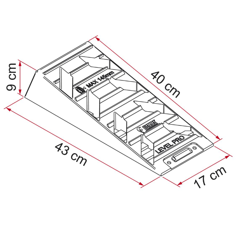 Fiamma Auffahrkeil Level Pro 2er Pack 136/133 Abmessungen