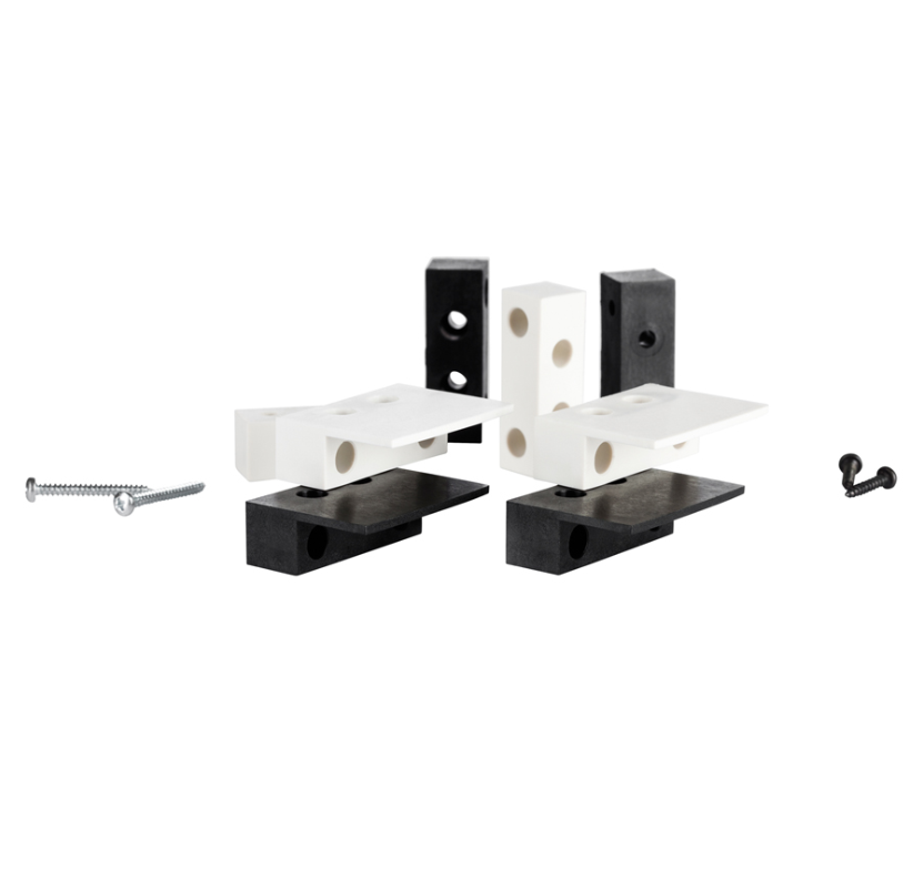 Thitronik Montageadapter weiß (2 Paar) für Funkalarmanlage WiPro III 214/197 mit Schrauben