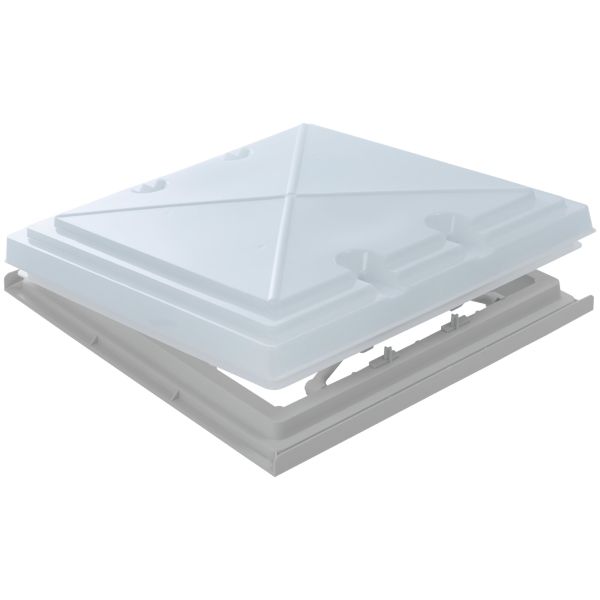 MPK Dachhaube Modell 42K grau, 400 x 400 mm, mit Fliegengitter und Verdunkelung ~ 206/035