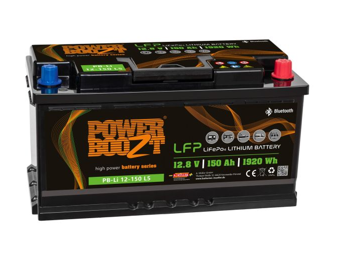 PowerBoozt Lithium-Batterie LiFePO4 PB-Li 12-150 LS ~ 323/356