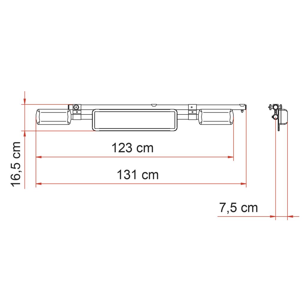 Fiamma® Nummernschildleuchte, silber ~ 136/532