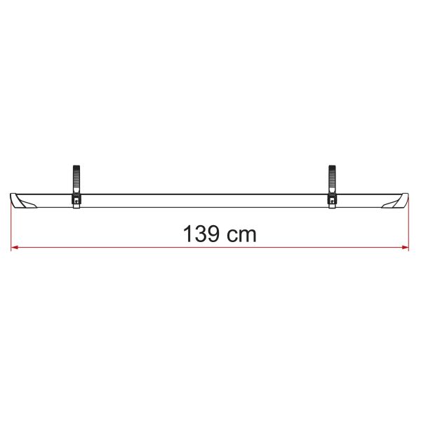 Fiamma® Fahrradschiene Rail Plus XL, schwarz ~ 136/294