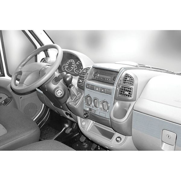 Richter Armaturenbrett-Veredelung Aluminium, 9-teilig, für Fiat Ducato ab Bj. 04/2006 ~ 86 607