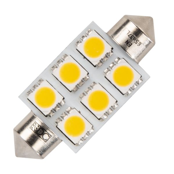 David Communication LED-Leuchtmittel CRI 80, 6er SMD Soffitte, Sockel Soffitte, EEK: F ~ 322/038