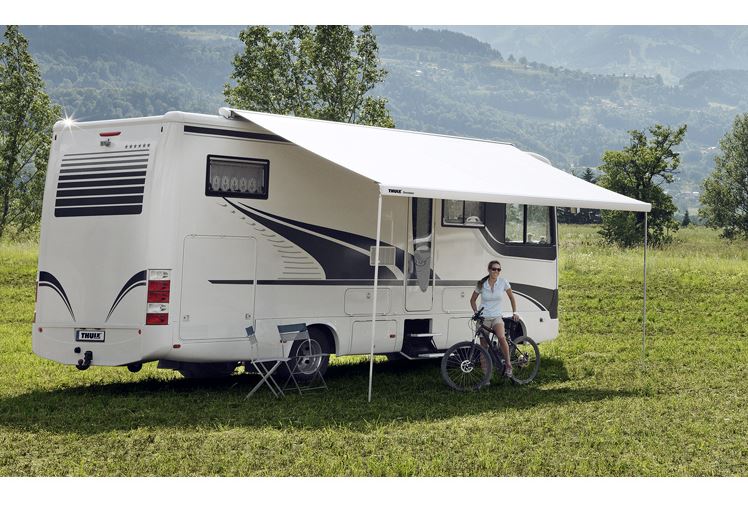 Thule® Omnistor-Markise 9200, 5 x 3 m, Mystic-Grau, Gehäuse creme-weiß  ~ 91 521