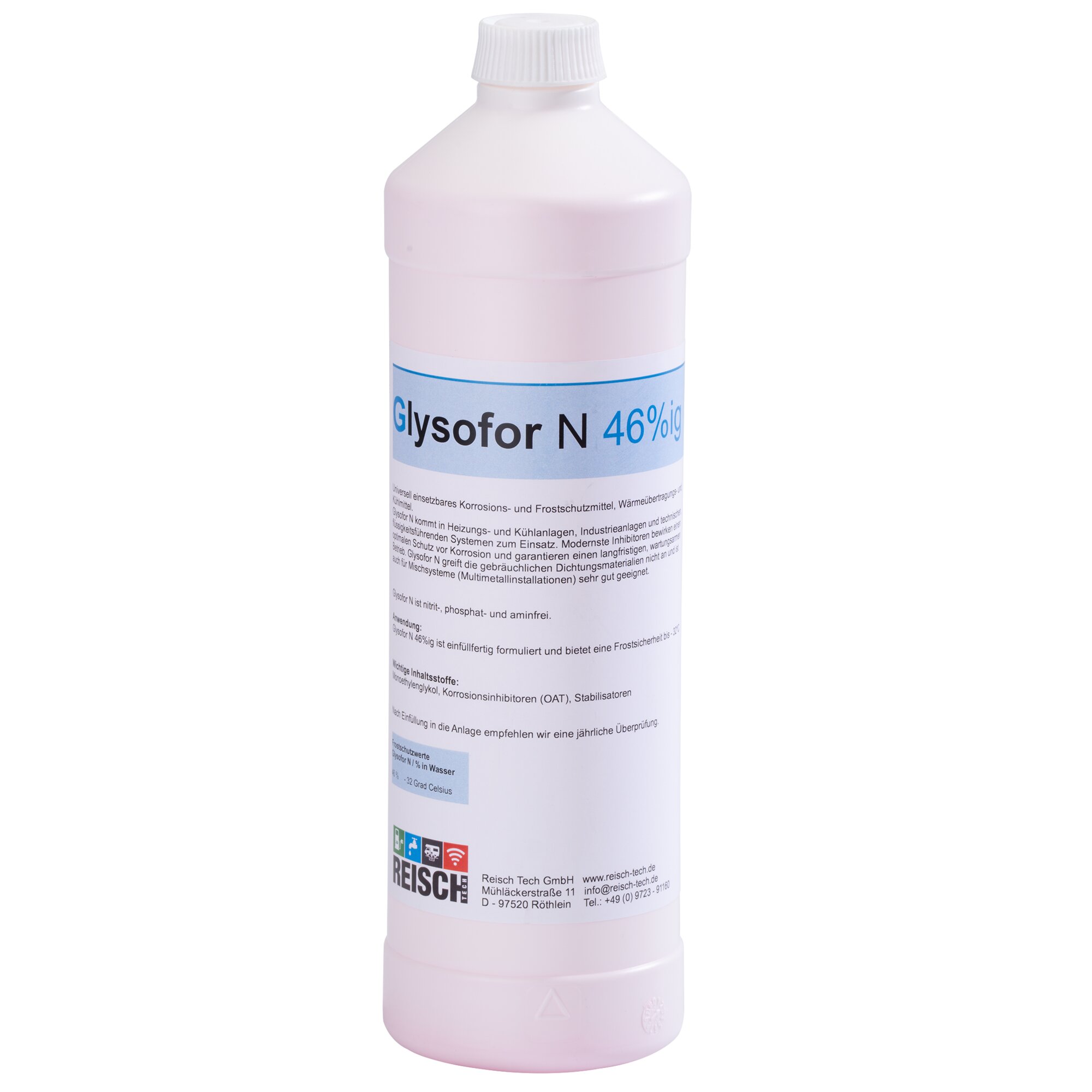 Reisch Tech Frostschutzmittel Glylsofor N für Heizungssysteme, 1 Liter ~ 309/670