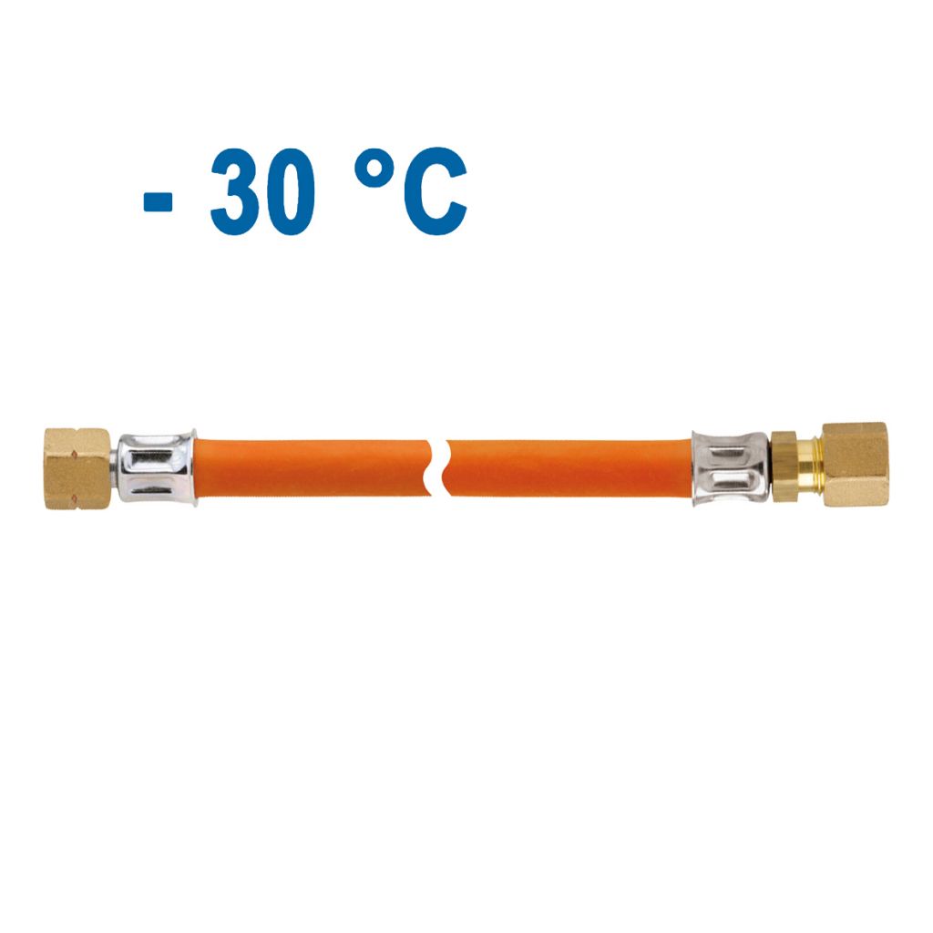 GOK Schlauchleitung Mitteldruck 10 bar G 1/4 LH-ÜM x RVS 8 400 mm, SB-verpackt  ~ 310/817