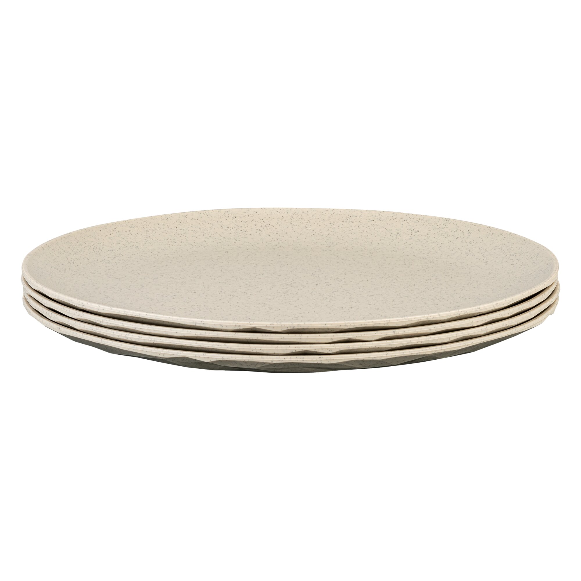 koziol Flacher Teller CLUB PLATE 260, sand, 4er-Set ~ 551/284