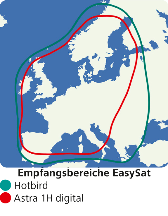 Crystop Sat-Anlage EasySat   ~ 72 455 Empfangsbereiche
