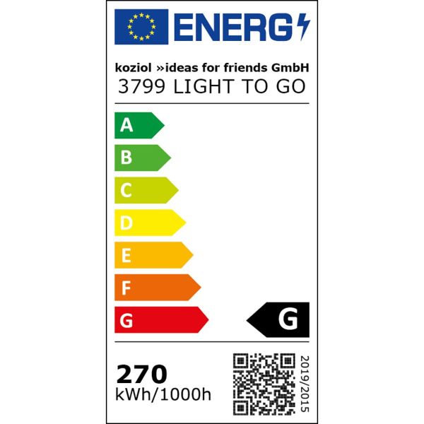 koziol Tischleuchte Light to Go, weiß, EEK: G ~ 320/878