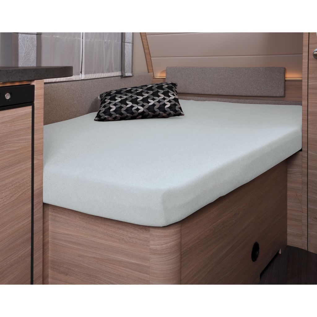 Genkinger Molton-Stretch Schonbezug für französisches Bett im Wohnwagen ~ 86 346
