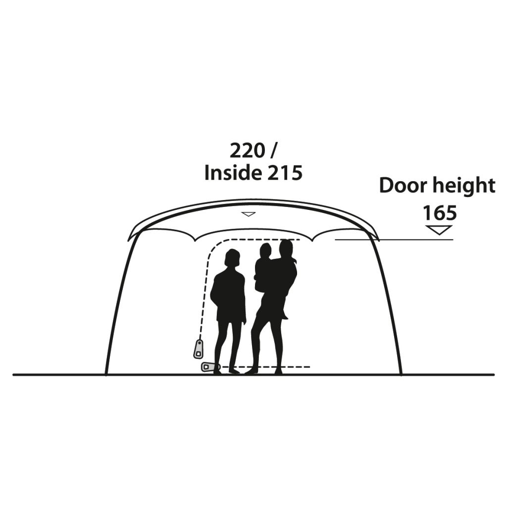 Easy Camp® Familienzelt Moonlight Yurt, 365 × 320 × 220 cm ~ 075/565