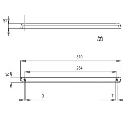 Jokon LED Zusatzbremsleuchte Jokon 28 LED Klarglasoptik transp. 140/138 Abmessungen
