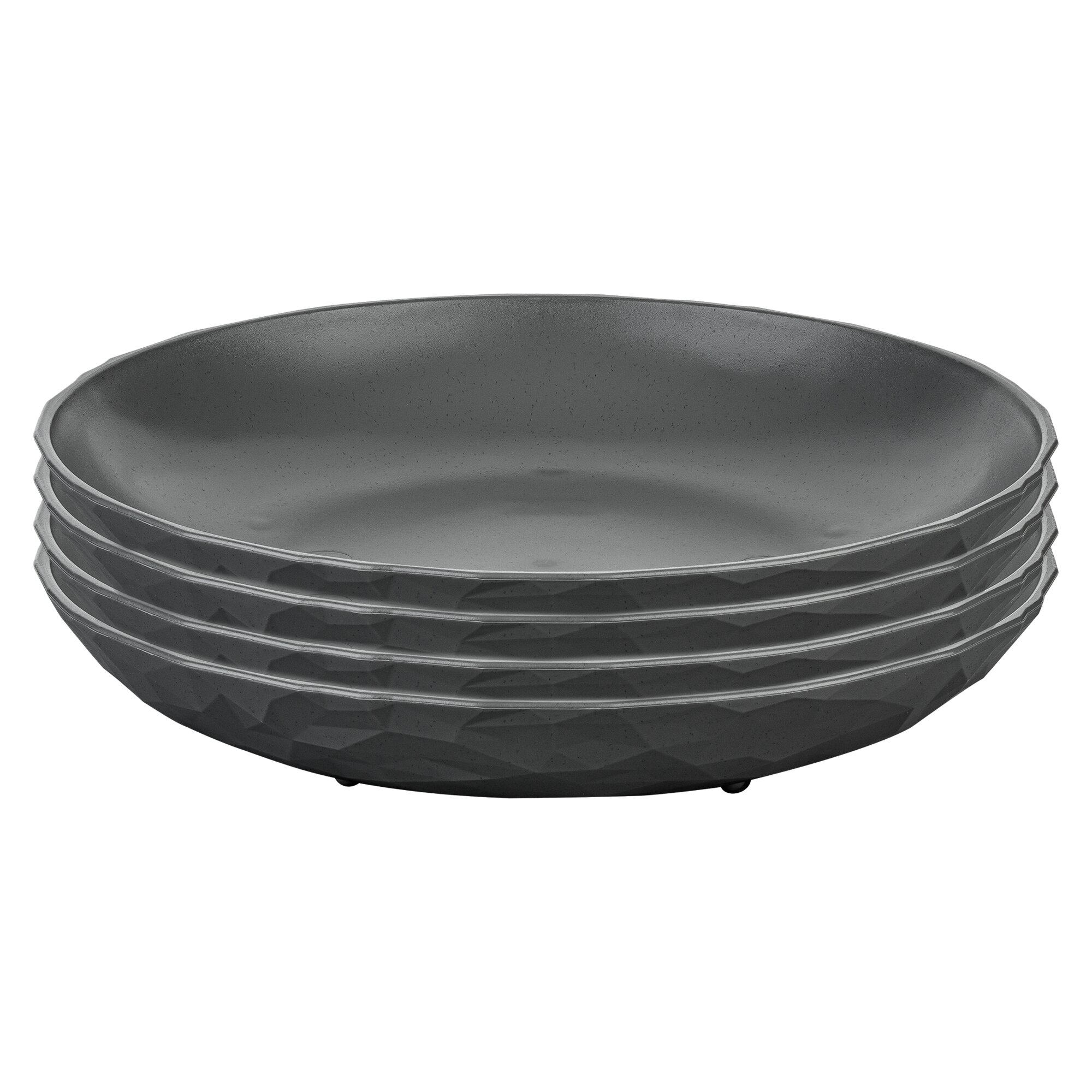 koziol Tiefe Teller CLUB PLATE 220, grau, 4er-Set ~ 551/289