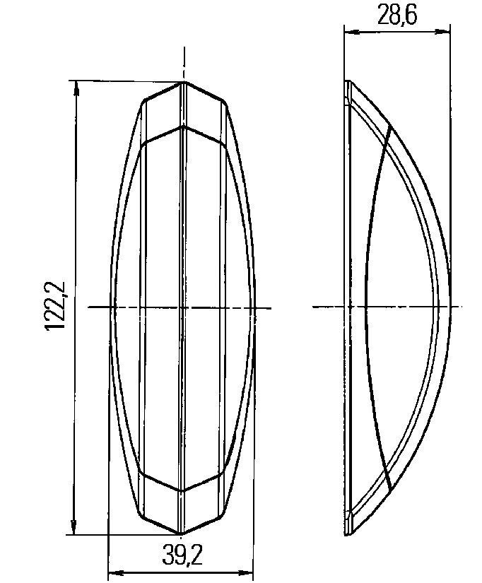 Hella Umrissleuchte oval Hella links 140/191 Skizze