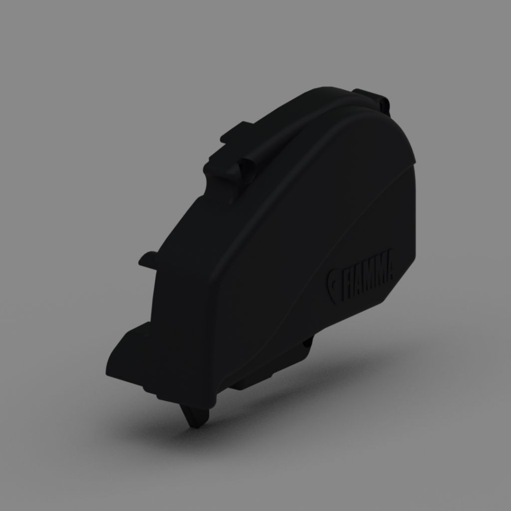 Fiamma® Endkappe rechts schwarz, für F80 S 290 – 450 ~ 071/590