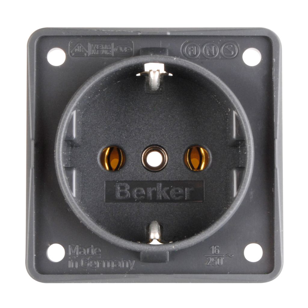 Berker GmbH Integro Steckdose Schuko anthrazit, lose  ~ 321/238-1