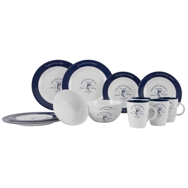 Gimex® Geschirrset Blue Marlin, 16-teilig ~ 550/985