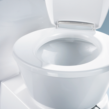 Die ergonomisch geformte Toilettenschüssel sorgt für Komfort