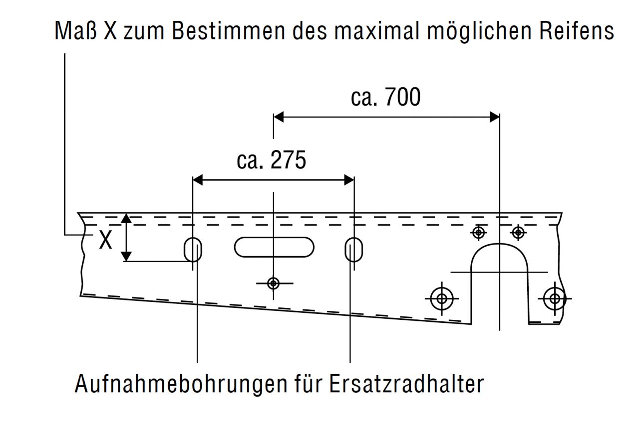 Ersatzradhalter EH 1/B Skizze